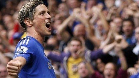 Chelsea's Fernando Torres celebrates scoring