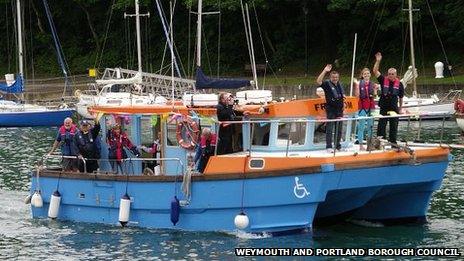 MV Freedom with Paralympic flame