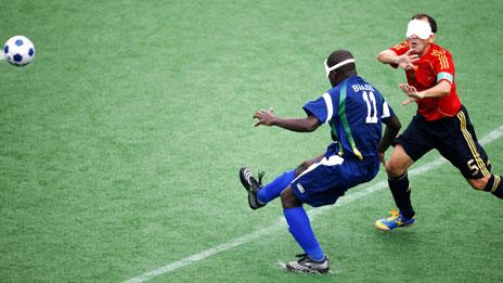 Blind football: Brazil v Spain at the 2008 Beijing Paralympic Games