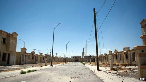 Abandoned surburb in Ciudad Juarez