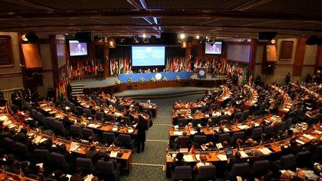 Delegates gathered at the 16th NAM Summit