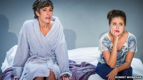 Tamsin Greig (Hilary), Bel Powley (Tilly). Credit - Robert Workman