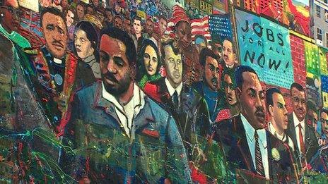 Atlanta mural depicting multi-racial society