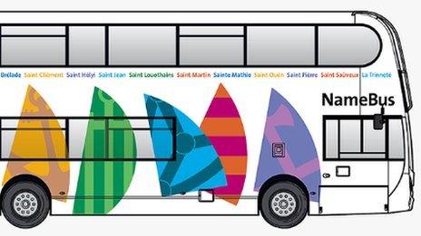 Bus impression with sail design