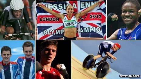 Montage of Olympic athletes from Yorkshire who competed in the London 2012 Games