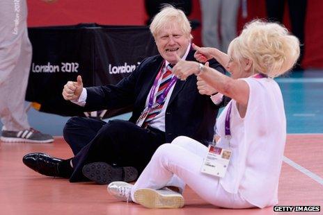 Boris Johson and Barbara Windsor