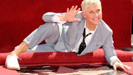 Ellen DeGeneres receives a star on the Hollywood Walk of Fame