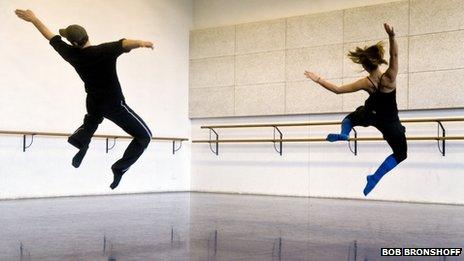 Two students rehearsing at Amsterdam's prestigious School of Arts