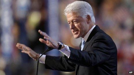 Bill Clinton at the Democratic convention, 2008