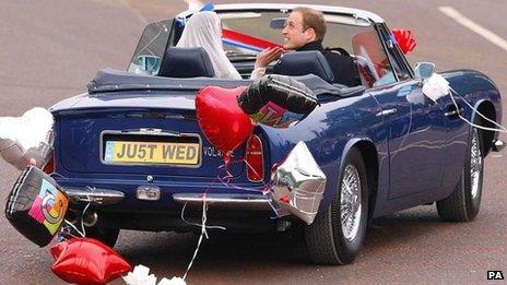 Kate and William leave Buckingham Palace