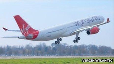 Virgin Atlantic airliner