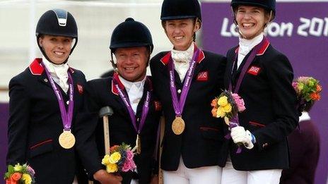 Sophie Wells, Lee Pearson, Deb Criddle and Sophie Christiansen