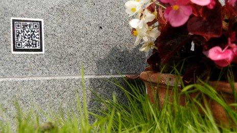 QR code on gravestone