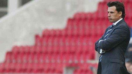 Chris Coleman watches Wales v Bosnia-Herzegovina