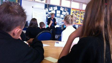 Caroline Greaves teaching at Glyn Derw in Cardiff