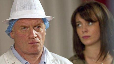 Mark Lewis Jones and Eve Myles