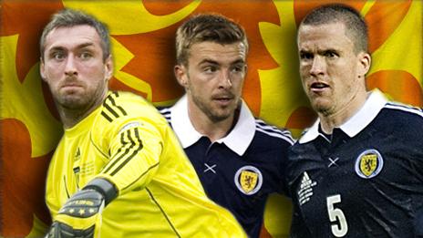 Allan McGregor, James Morrison and Gary Caldwell