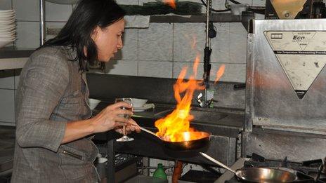 Rolando Laudico hard at work in the kitchen