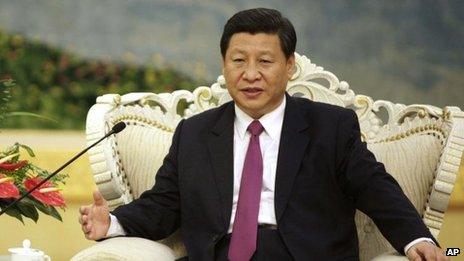 Chinese Vice President Xi Jinping meets with Egypt's President Mohammed Morsi, unseen, at the Great Hall of the People in Beijing on 29 August, 2012