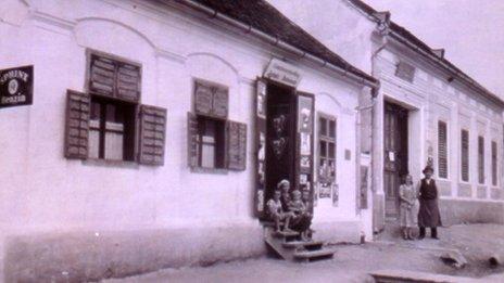 Ignatz Salamon's shop in Rohrbach, Austria, circa 1938