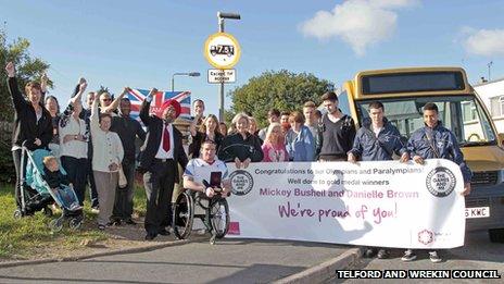 Mickey Bushell and his gold bus