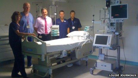 Staff at the new intensive care unit