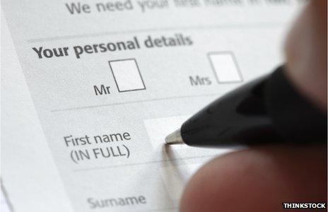 Personal information form