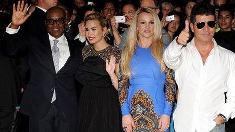 LA Reid, Demi Lovato, Britney Spears and Simon Cowell