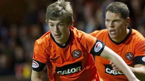 Dundee United midfielder Ryan Gauld