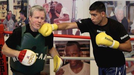 Freddie Roach and Amir Khan