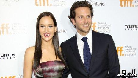 Jennifer Lawrence and Bradley Cooper