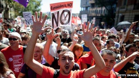 Spanish anti-austerity protest