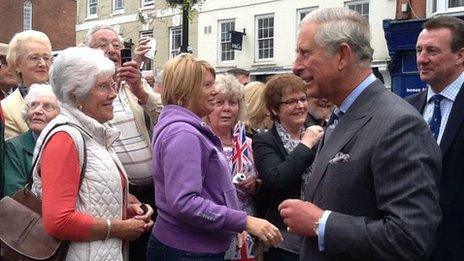 The prince meeting the public