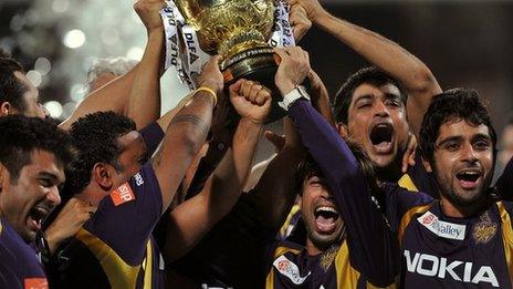 Kolkata Knight Riders celebrate their 2012 IPL success