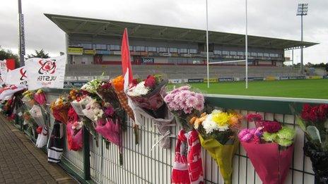 Flowers and tributes