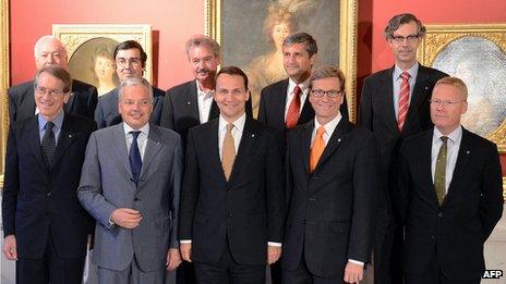 EU foreign ministers in Warsaw, 17 Sep 12