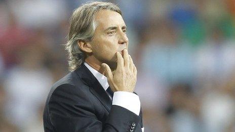 Manchester City boss Roberto Mancini