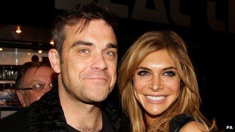 Robbie Williams and Ayda Field