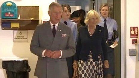 Prince Charles and Camilla at Headley Court