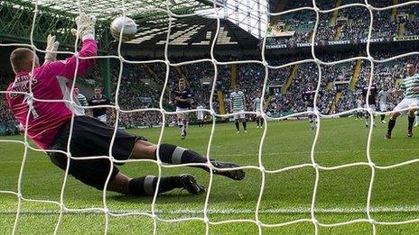 Rab Douglas saved a penalty from Celtic skipper Scott Brown