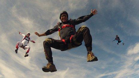 Patrick Sandeman skydiving