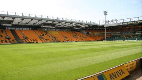 Carrow Road stadium, home of Norwich City FC