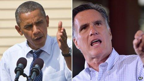 President Barack Obama and Mitt Romney