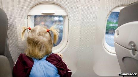 Toddler on a plane