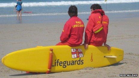 RNLI beach lifeguards in Cornwall