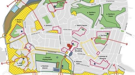 Map of proposed business park