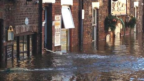 Flooded street