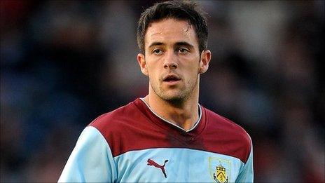 Burnley striker Danny Ings