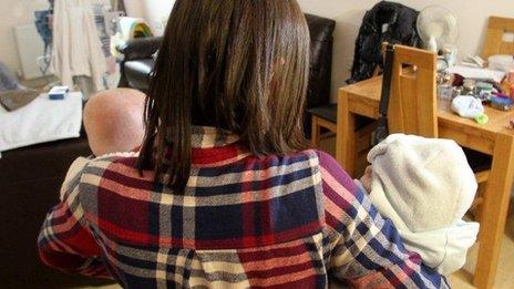 Women with children at rehab centre