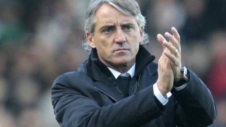 Manchester City boss Roberto Mancini